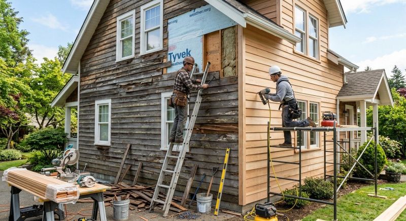 Wood Siding Replacement project example